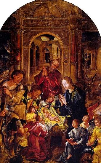 Gregorio Lopes Adoration of Shepherds Spain oil painting art